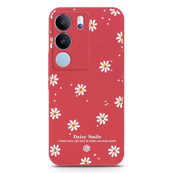 Daisy Smile Design Soft Phone Case - Silica Gel Case - Red - Vivo S17t