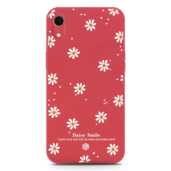 Daisy Smile Design Soft Phone Case - Silica Gel Case - Red - iPhone XR