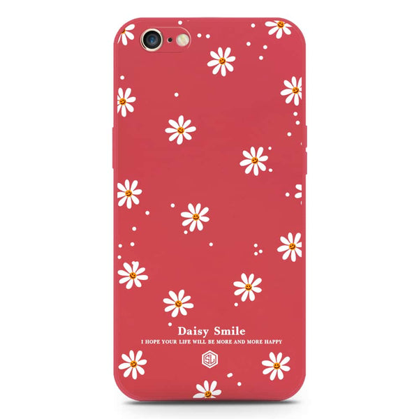 Daisy Smile Design Soft Phone Case - Silica Gel Case - Red - iPhone 6S / 6