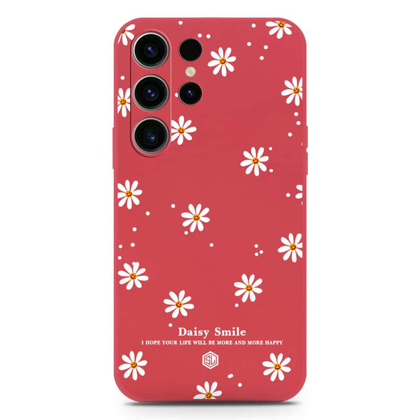 Daisy Smile Design Soft Phone Case - Silica Gel Case - Red - Samsung Galaxy S23 Ultra 5G