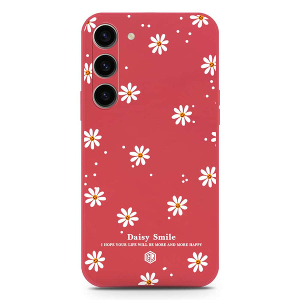 Daisy Smile Design Soft Phone Case - Silica Gel Case - Red - Samsung Galaxy S23 5G