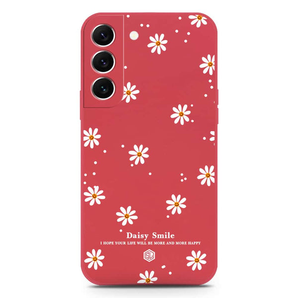 Daisy Smile Design Soft Phone Case - Silica Gel Case - Red - Samsung Galaxy S22 Plus 5G