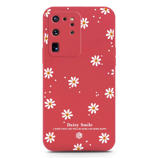 Daisy Smile Design Soft Phone Case - Silica Gel Case - Red - Samsung Galaxy S20 Ultra