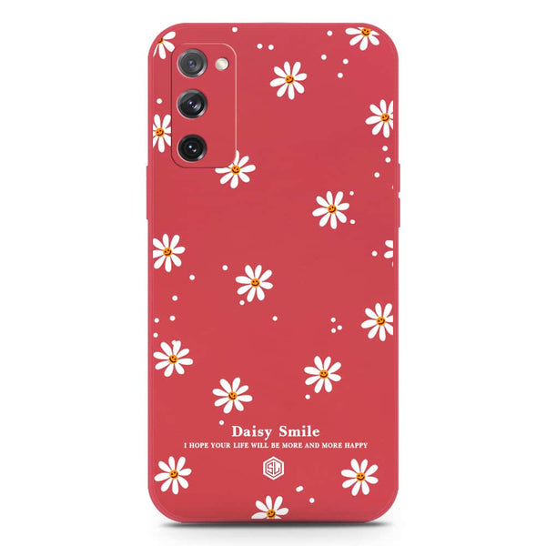 Daisy Smile Design Soft Phone Case - Silica Gel Case - Red - Samsung Galaxy S20 FE