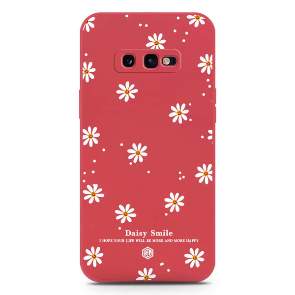 Daisy Smile Design Soft Phone Case - Silica Gel Case - Red - Samsung Galaxy S10e