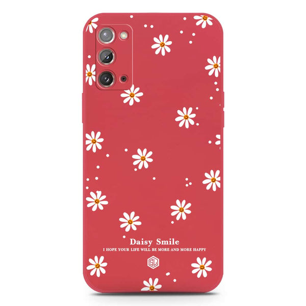 Daisy Smile Design Soft Phone Case - Silica Gel Case - Red - Samsung Galaxy Note 20
