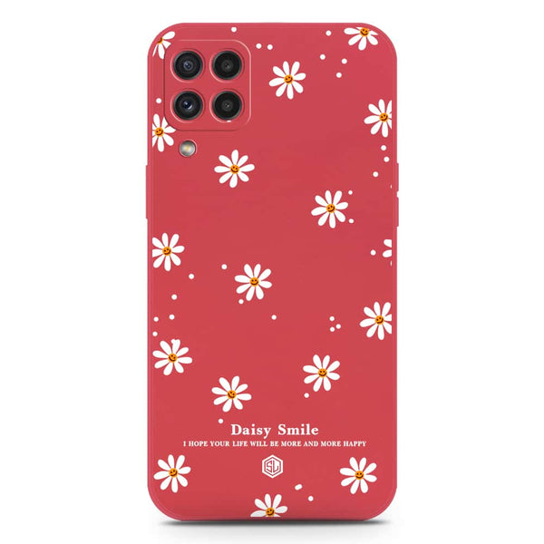 Daisy Smile Design Soft Phone Case - Silica Gel Case - Red - Samsung Galaxy M32
