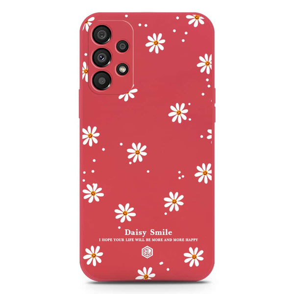 Daisy Smile Design Soft Phone Case - Silica Gel Case - Red - Samsung Galaxy A72