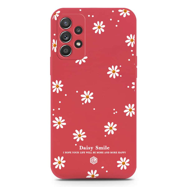 Daisy Smile Design Soft Phone Case - Silica Gel Case - Red - Samsung Galaxy A52