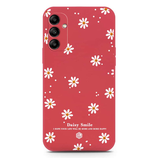 Daisy Smile Design Soft Phone Case - Silica Gel Case - Red - Samsung Galaxy A34 5G