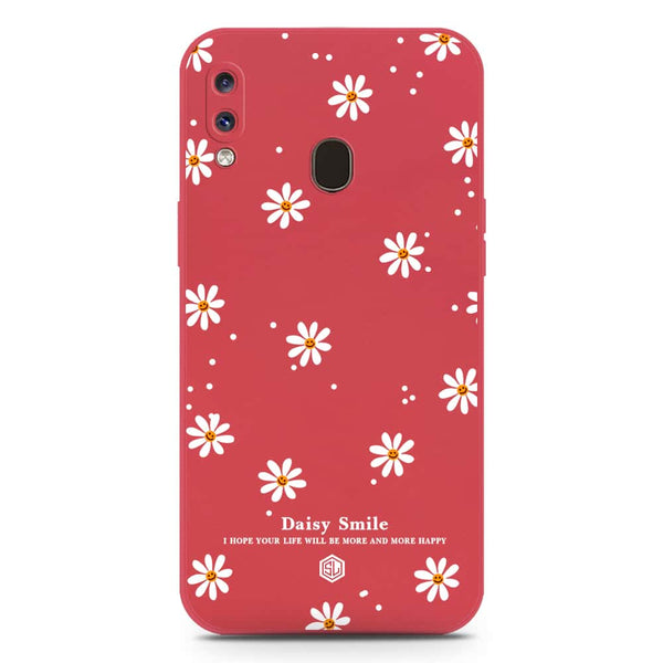 Daisy Smile Design Soft Phone Case - Silica Gel Case - Red - Samsung Galaxy A30