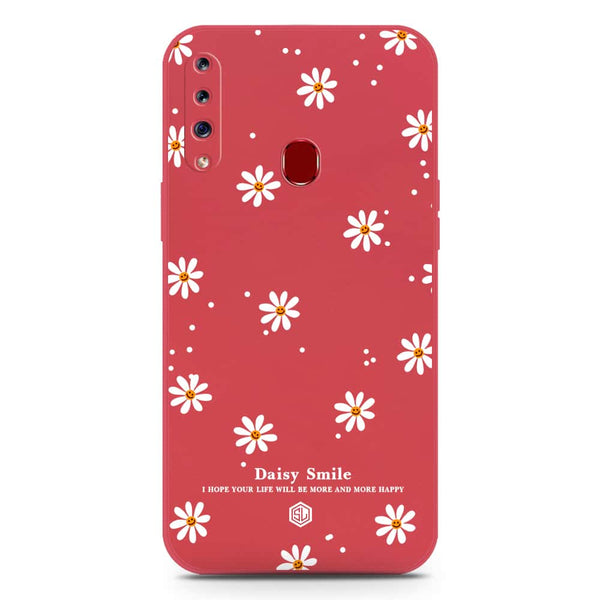 Daisy Smile Design Soft Phone Case - Silica Gel Case - Red - Samsung Galaxy A20s