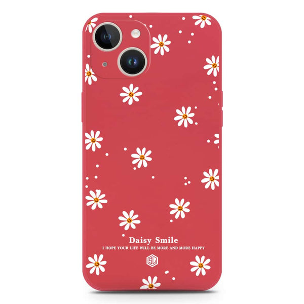 Daisy Smile Design Soft Phone Case - Silica Gel Case - Red - iPhone 14 Plus