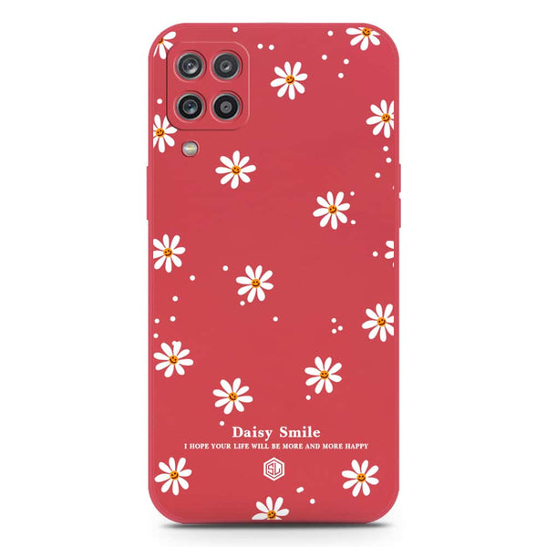 Daisy Smile Design Soft Phone Case - Silica Gel Case - Red - Samsung Galaxy A12