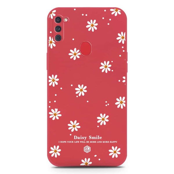 Daisy Smile Design Soft Phone Case - Silica Gel Case - Red - Samsung Galaxy A11