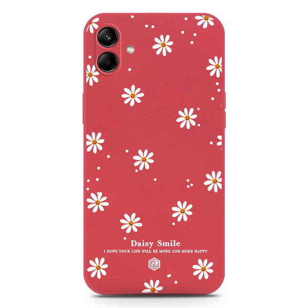 Daisy Smile Design Soft Phone Case - Silica Gel Case - Red - Samsung Galaxy A04