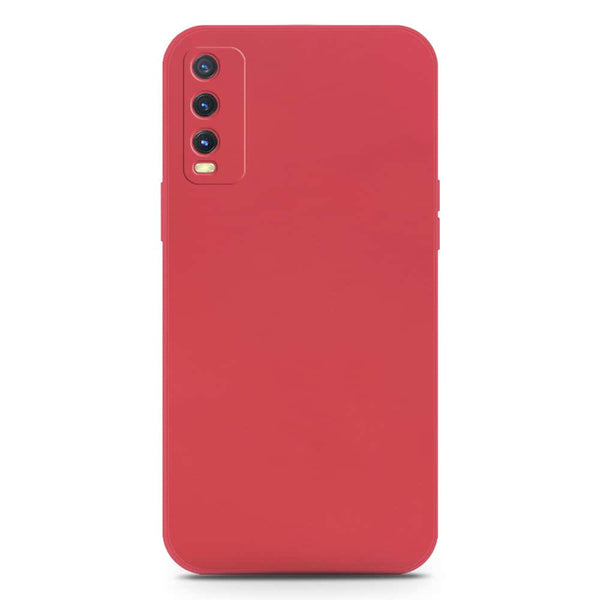 Skinlee Silica Gel Case - Dark Red - Vivo Y20s