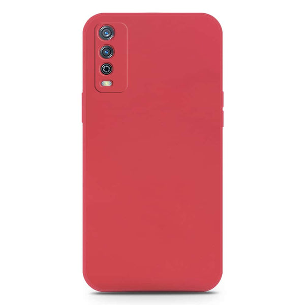 Skinlee Silica Gel Case - Dark Red - Vivo Y11s