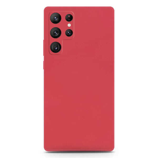 Skinlee Silica Gel Case - Dark Red - Samsung Galaxy S22 Ultra 5G