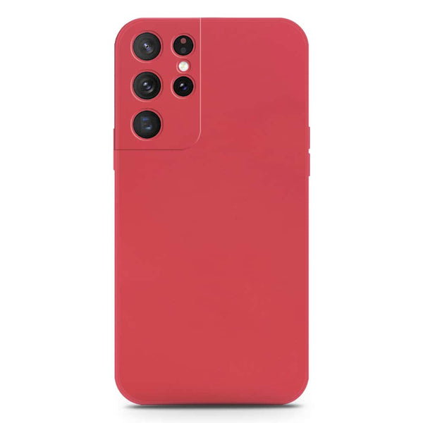 Skinlee Silica Gel Case - Dark Red - Samsung Galaxy S21 Ultra 5G