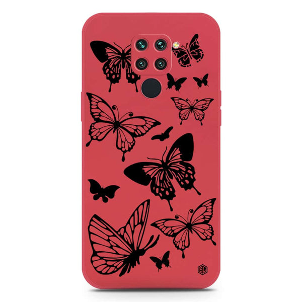 Cute Butterfly Design Soft Phone Case - Silica Gel Case - Red - Xiaomi Redmi 10X 4G