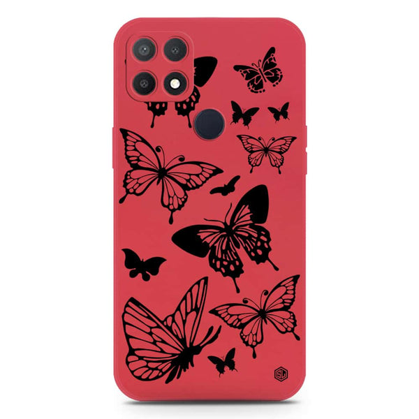 Cute Butterfly Design Soft Phone Case - Silica Gel Case - Red - Vivo V29e