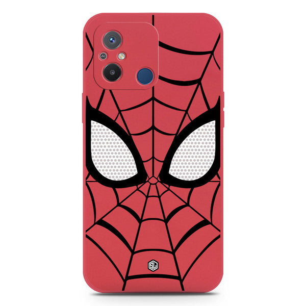 Cool Spider Design Soft Phone Case - Silica Gel Case - Dark Red - Xiaomi Redmi 12C