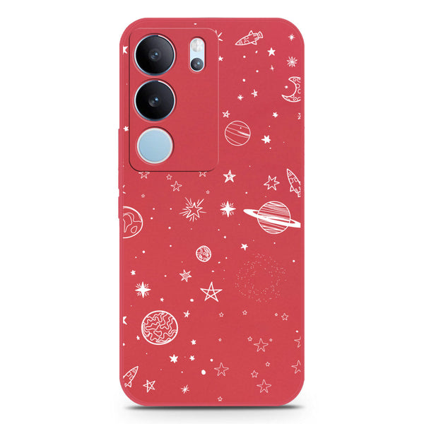 Stardust Dreams Design Soft Phone Case - Silica Gel Case - Red - Vivo V29