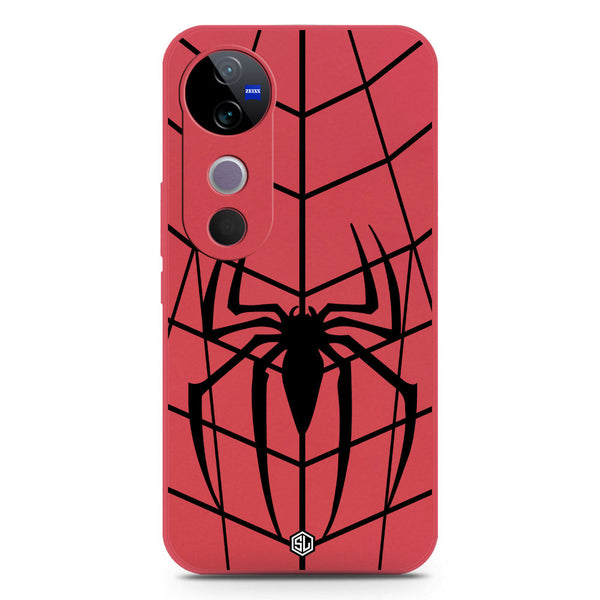X-Spider Design Soft Phone Case - Silica Gel Case - Red - Vivo S19 Pro