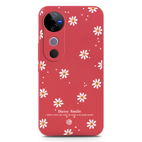 Daisy Smile Design Soft Phone Case - Silica Gel Case - Red - Vivo S19 Pro