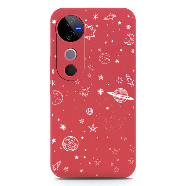 Stardust Dreams Design Soft Phone Case - Silica Gel Case - Red - Vivo S19 Pro