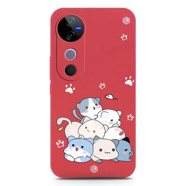 Cute Design Soft Phone Case - Silica Gel Case - Red - Vivo S19 Pro
