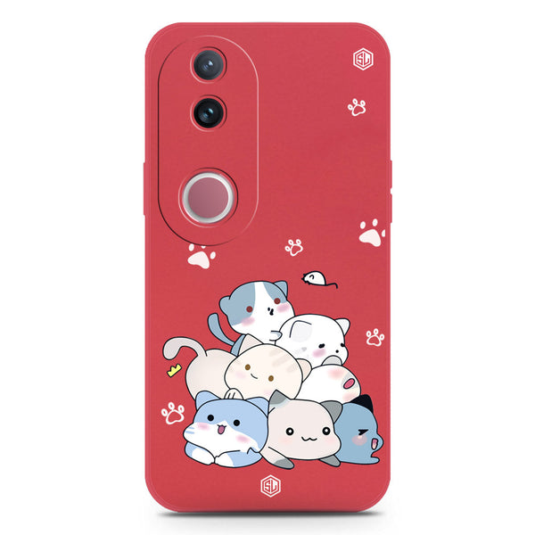 Cute Design Soft Phone Case - Silica Gel Case - Red - Vivo V50