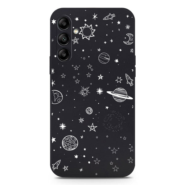 Stardust Dreams Design Soft Phone Case - Silica Gel Case - Black - Samsung Galaxy A54 5G
