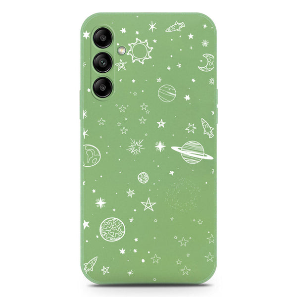 Stardust Dreams Design Soft Phone Case - Silica Gel Case - LightGreen - Samsung Galaxy A54 5G