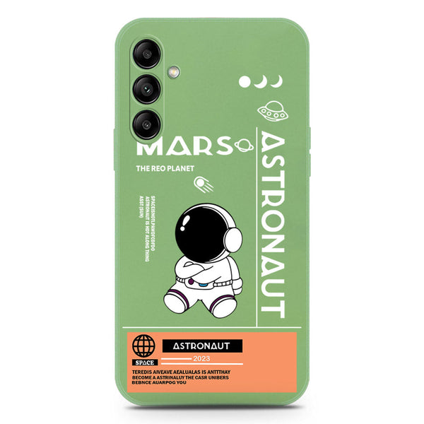 Astronaut Series Design Soft Phone Case - Silica Gel Case - LightGreen - Samsung Galaxy A54 5G