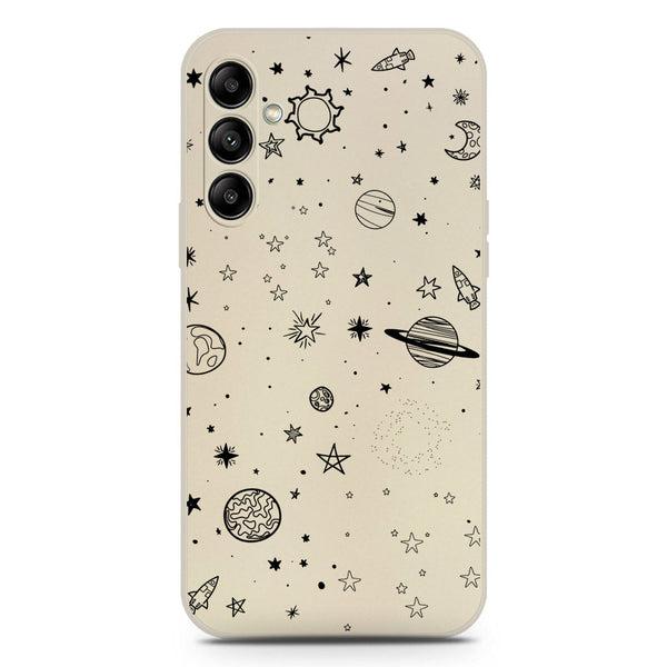 Stardust Dreams Design Soft Phone Case - Silica Gel Case - Offwhite - Samsung Galaxy A54 5G