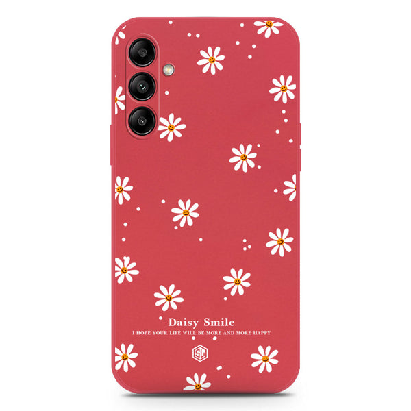 Daisy Smile Design Soft Phone Case - Silica Gel Case - Red - Samsung Galaxy A54