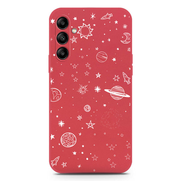 Stardust Dreams Design Soft Phone Case - Silica Gel Case - Red - Samsung Galaxy A54