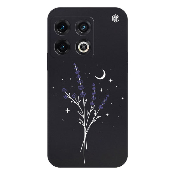 Moonlit Lavender Design Soft Phone Case - Silica Gel Case - Black - - OnePlus 10 Pro