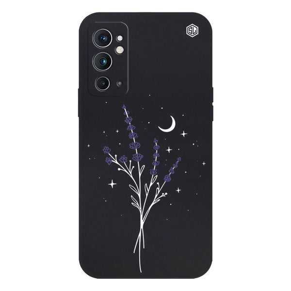 Moonlit Lavender Design Soft Phone Case - Silica Gel Case - Black - - OnePlus 9RT 5G