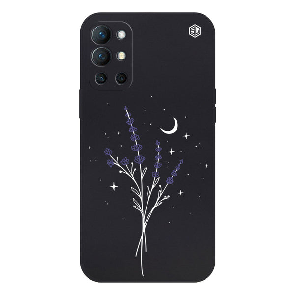 Moonlit Lavender Design Soft Phone Case - Silica Gel Case - Black - - OnePlus 9R
