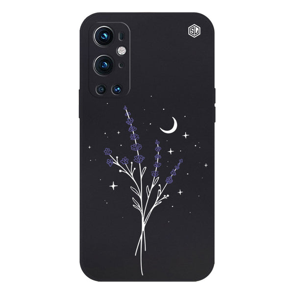 Moonlit Lavender Design Soft Phone Case - Silica Gel Case - Black - - OnePlus 9 Pro