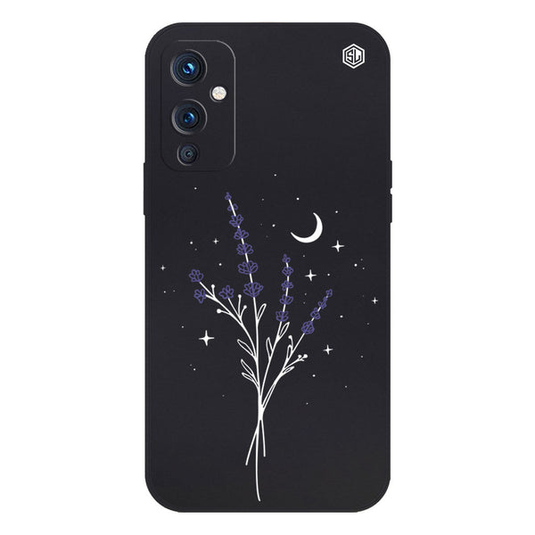 Moonlit Lavender Design Soft Phone Case - Silica Gel Case - Black - - OnePlus 9