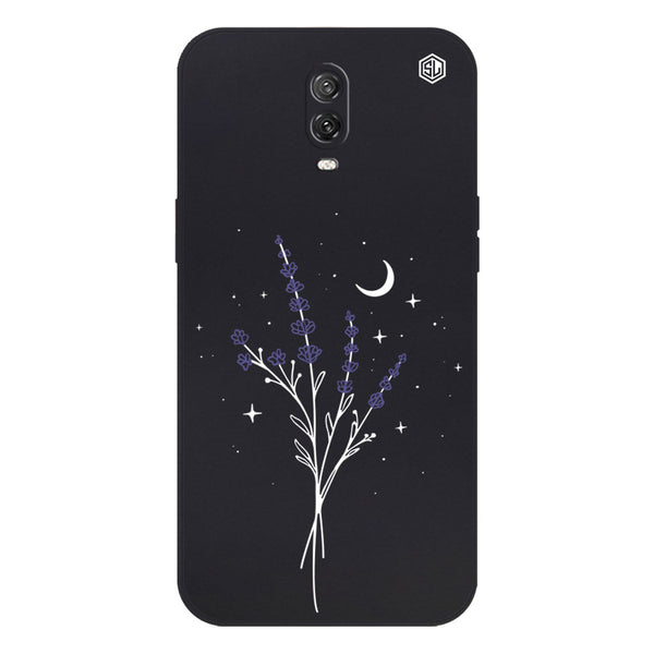 Moonlit Lavender Design Soft Phone Case - Silica Gel Case - Black - - OnePlus 6T