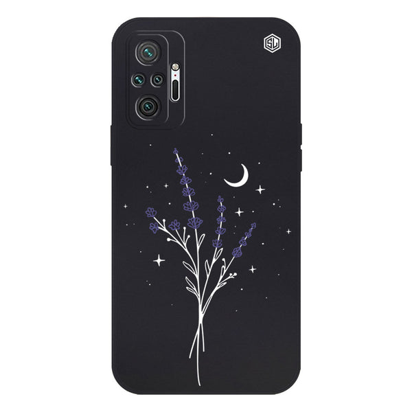 Moonlit Lavender Design Soft Phone Case - Silica Gel Case - Black - - Xiaomi Redmi Note 10 Pro 4G