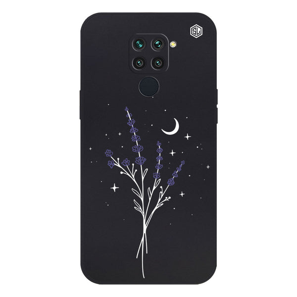 Moonlit Lavender Design Soft Phone Case - Silica Gel Case - Black - - Xiaomi Redmi Note 9