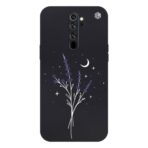 Moonlit Lavender Design Soft Phone Case - Silica Gel Case - Black - - Xiaomi Redmi Note 8 Pro