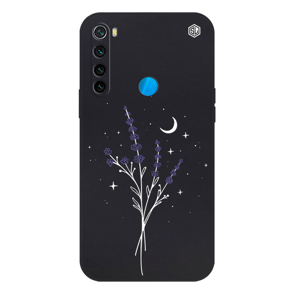 Moonlit Lavender Design Soft Phone Case - Silica Gel Case - Black - - Xiaomi Redmi Note 8