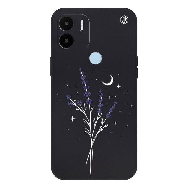 Moonlit Lavender Design Soft Phone Case - Silica Gel Case - Black - - Xiaomi Redmi A1 Plus